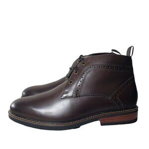 Nunn Bush Mens Ozark Brown Leather Lace Up Lightweight Chukka Ankle Boots Size 9